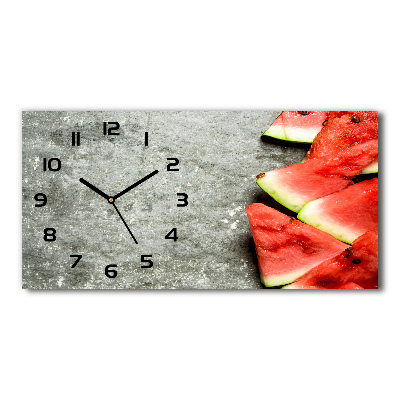 Horloge horizontale en verre Tranches de pastèque
