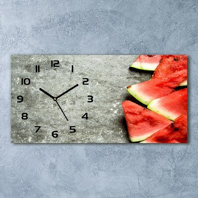 Horloge horizontale en verre Tranches de pastèque