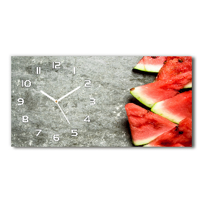 Horloge horizontale en verre Tranches de pastèque