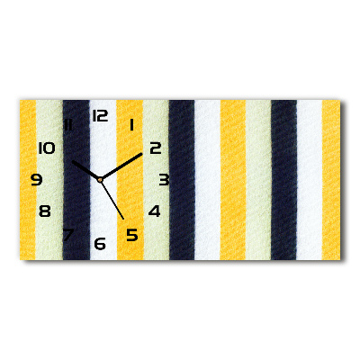 Horloge rectangulaire horizontale Fond rayé