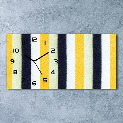 Horloge rectangulaire horizontale Fond rayé