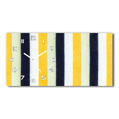 Horloge rectangulaire horizontale Fond rayé