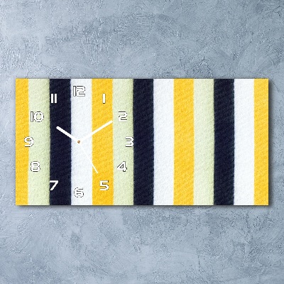 Horloge rectangulaire horizontale Fond rayé