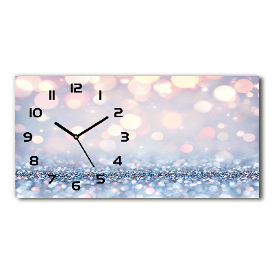 Horloge horizontale en verre Fond brillant