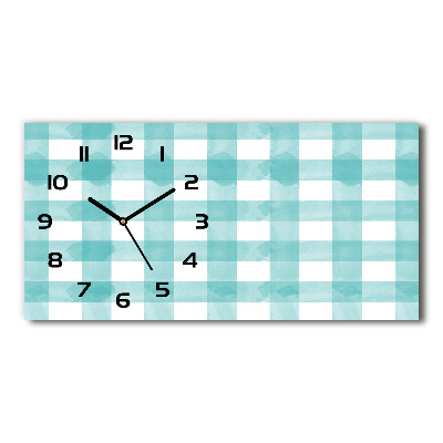 Horloge horizontale Carreaux bleus