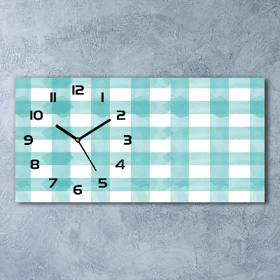 Horloge horizontale Carreaux bleus