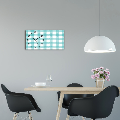 Horloge horizontale Carreaux bleus