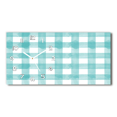 Horloge horizontale Carreaux bleus