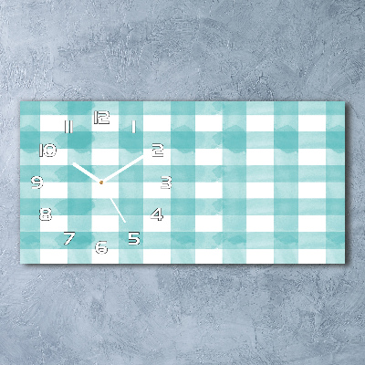 Horloge horizontale Carreaux bleus