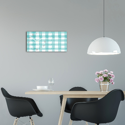 Horloge horizontale Carreaux bleus