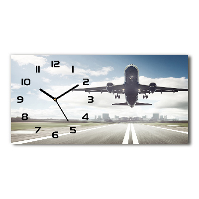 Horloge horizontale Avion au décollage