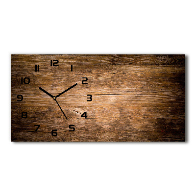 Horloge murale horizontale Vieux bois