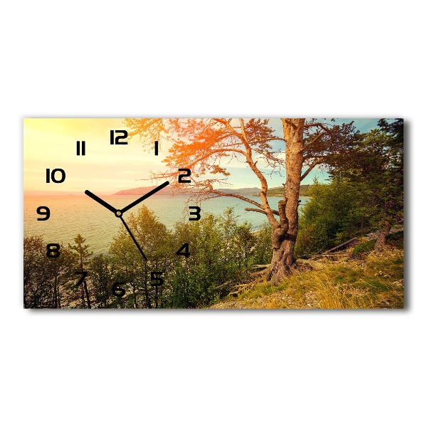Horloge rectangulaire horizontale Lac de Scandinavie