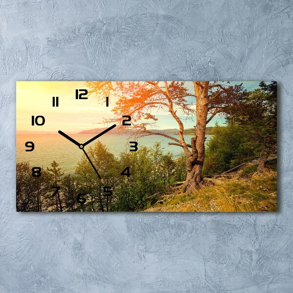 Horloge rectangulaire horizontale Lac de Scandinavie