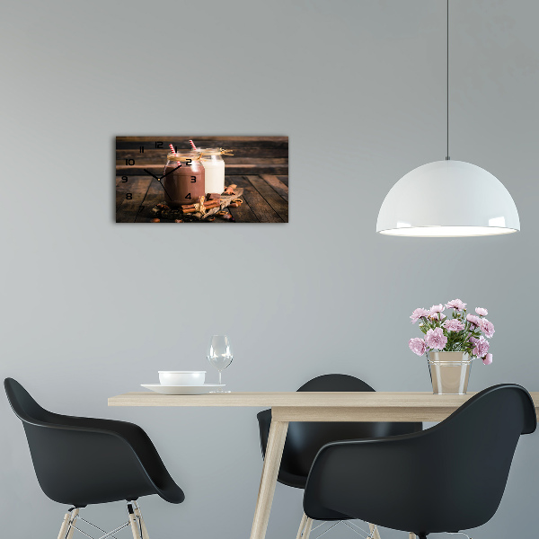 Horloge rectangulaire horizontale Cocktails en bocaux