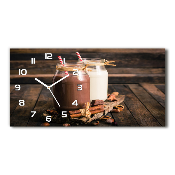 Horloge rectangulaire horizontale Cocktails en bocaux