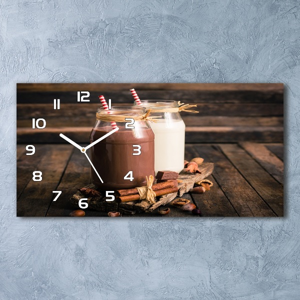 Horloge rectangulaire horizontale Cocktails en bocaux