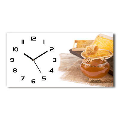 Horloge horizontale en verre Miel