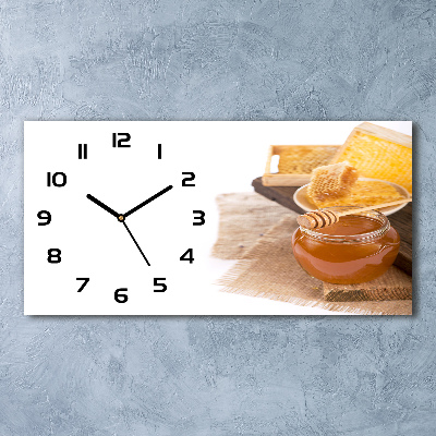 Horloge horizontale en verre Miel
