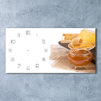 Horloge horizontale en verre Miel