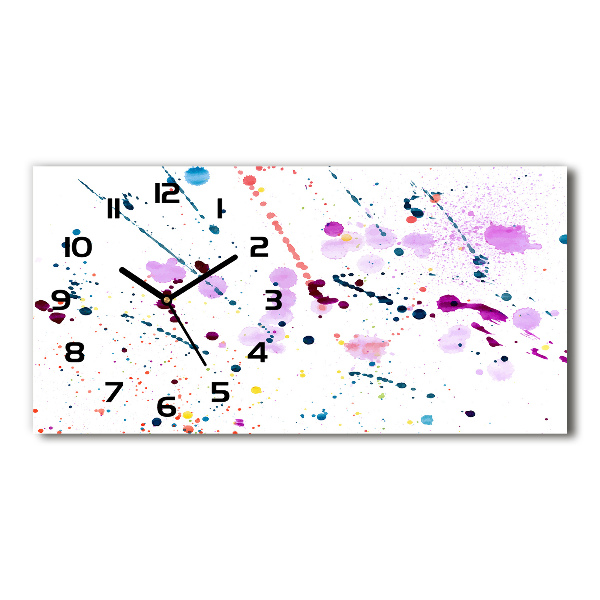 Horloge murale horizontale Taches abstraites
