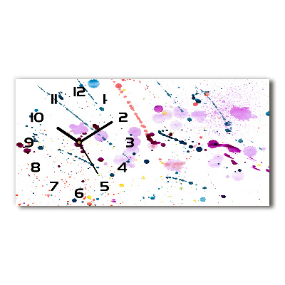 Horloge murale horizontale Taches abstraites