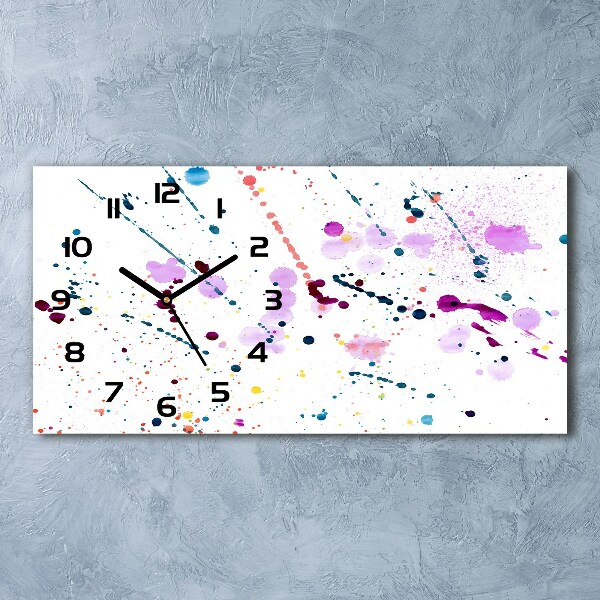 Horloge murale horizontale Taches abstraites