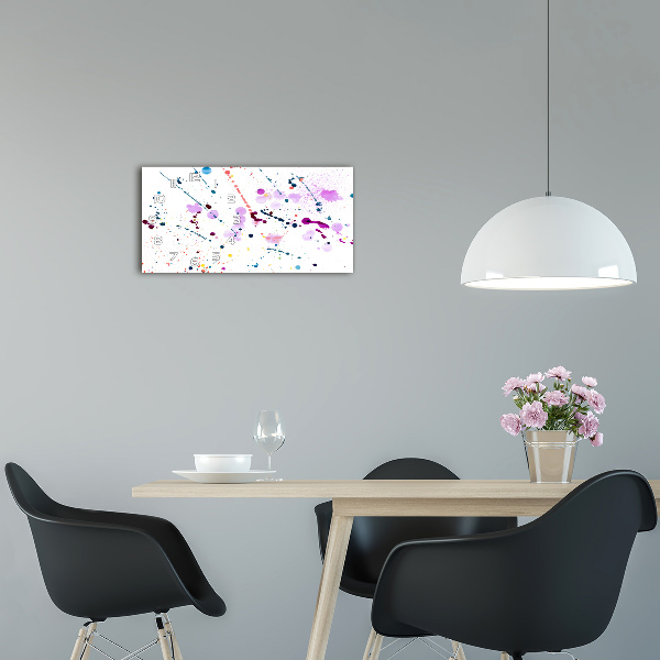 Horloge murale horizontale Taches abstraites