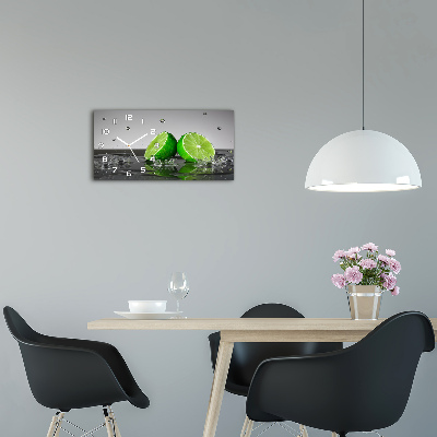 Horloge horizontale Citron vert dans l'eau