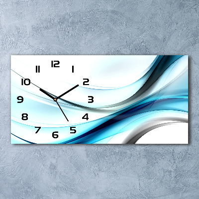 Horloge horizontale Vagues artistiques