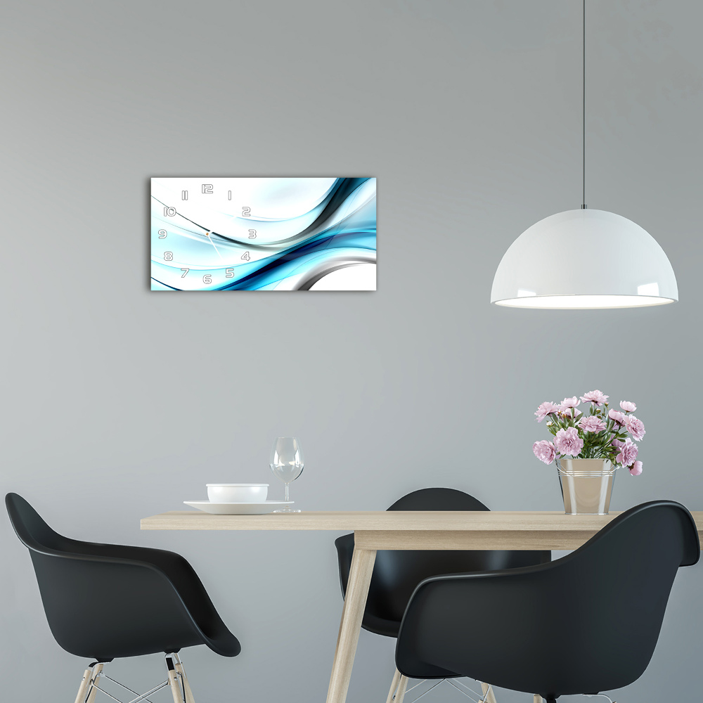 Horloge horizontale Vagues artistiques