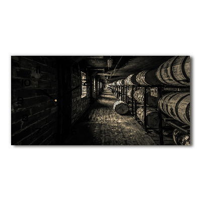 Horloge horizontale en verre Barils de bourbon