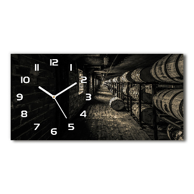 Horloge horizontale en verre Barils de bourbon