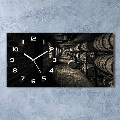 Horloge horizontale en verre Barils de bourbon