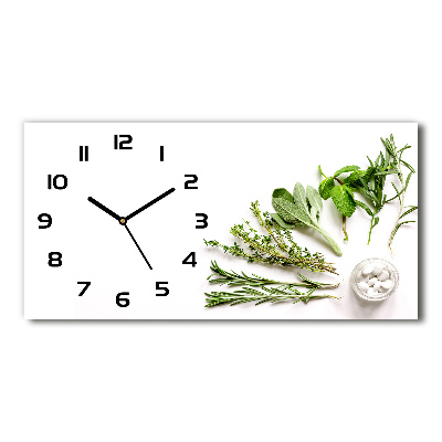 Horloge rectangulaire horizontale Herbes aromatiques