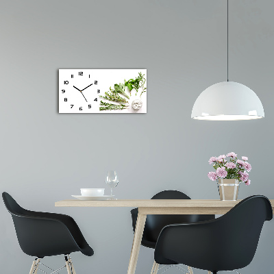 Horloge rectangulaire horizontale Herbes aromatiques