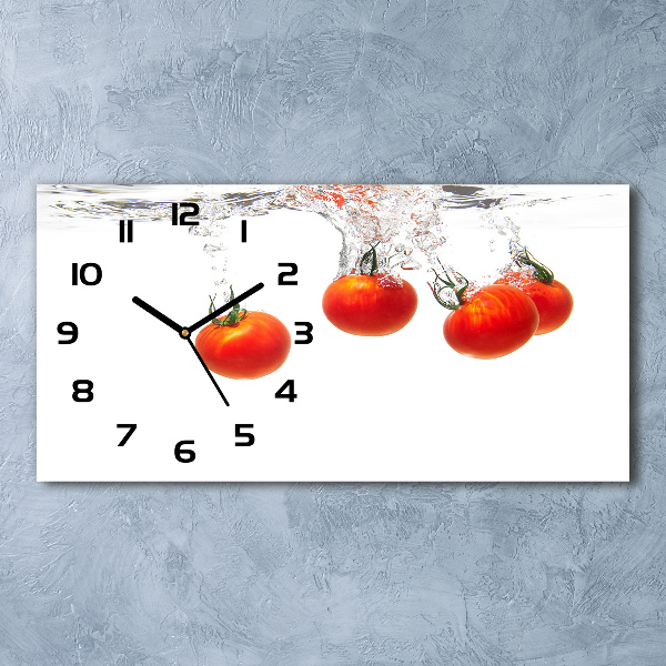 Horloge murale horizontale Tomates sous l'eau