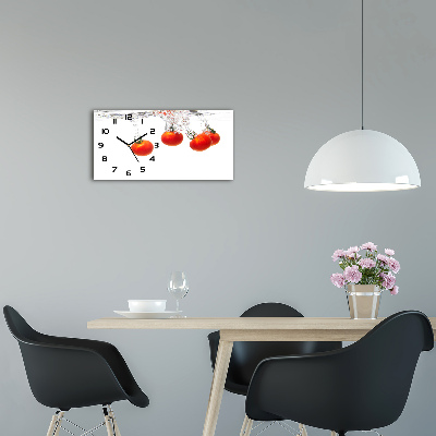 Horloge murale horizontale Tomates sous l'eau