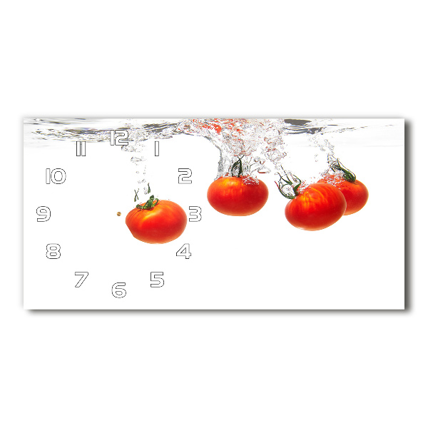 Horloge murale horizontale Tomates sous l'eau