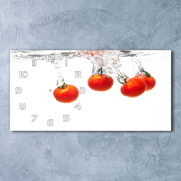 Horloge murale horizontale Tomates sous l'eau