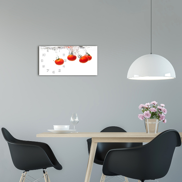 Horloge murale horizontale Tomates sous l'eau