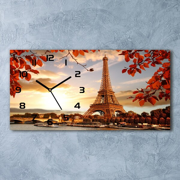 Horloge rectangulaire horizontale Tour Eiffel Paris France