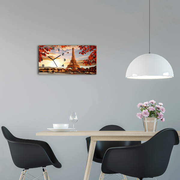 Horloge rectangulaire horizontale Tour Eiffel Paris France