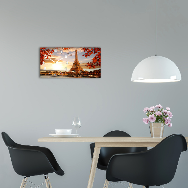 Horloge rectangulaire horizontale Tour Eiffel Paris France