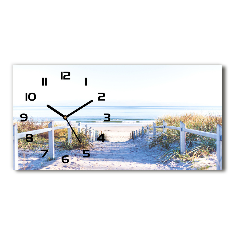 Horloge rectangulaire horizontale Dunes en bord de mer