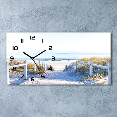 Horloge rectangulaire horizontale Dunes en bord de mer