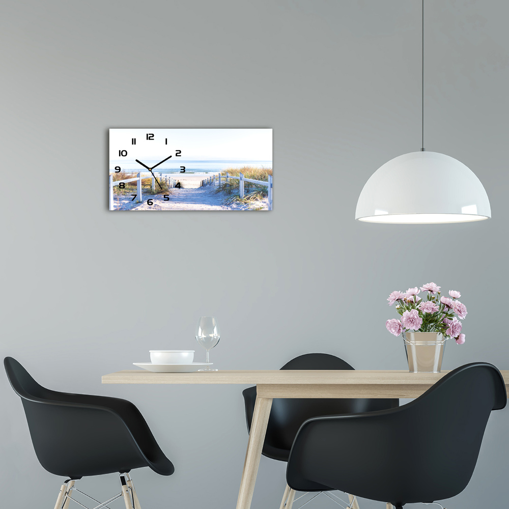 Horloge rectangulaire horizontale Dunes en bord de mer