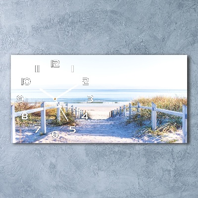 Horloge rectangulaire horizontale Dunes en bord de mer