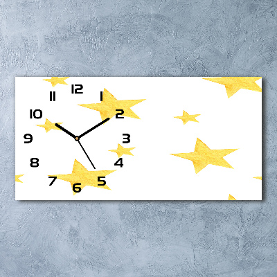 Horloge horizontale Étoiles jaunes