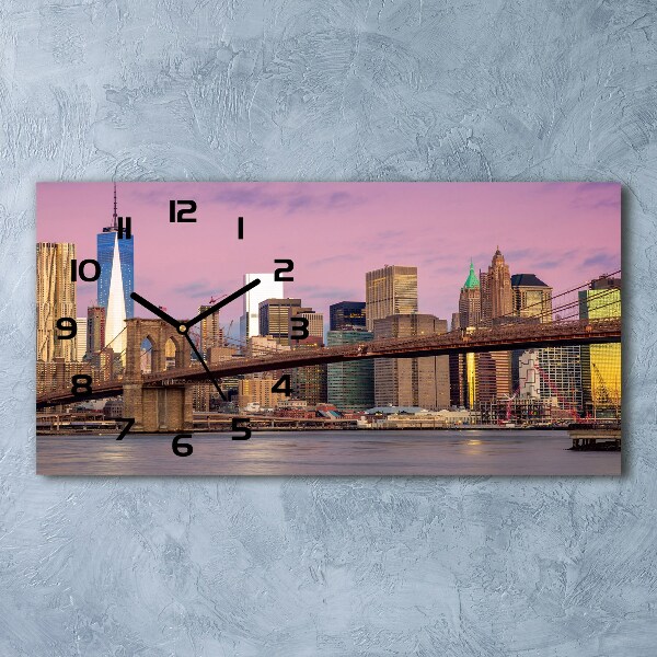 Horloge murale horizontale Manhattan